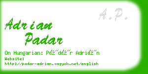 adrian padar business card